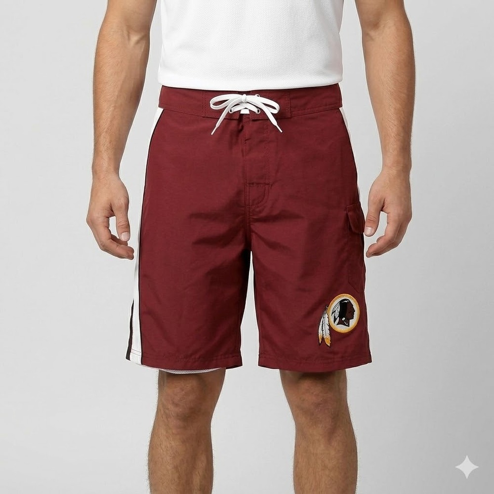 G-III‎ Apparel Washington Redskins Board Shorts Swim Trunks Size 34 Maroon